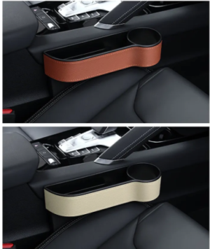 601 (68) 2 Sides PU Leather Auto Console with Cup Holder